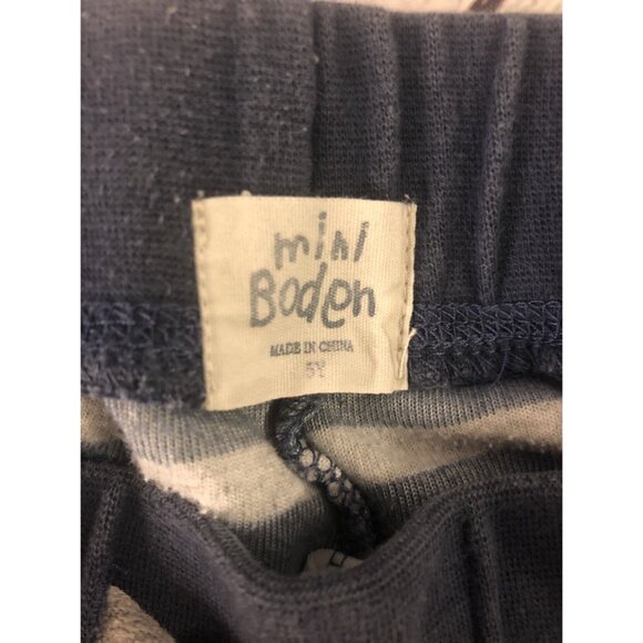 Mini Boden 5T Blue & Grey Velour Pants - Picture 4 of 6